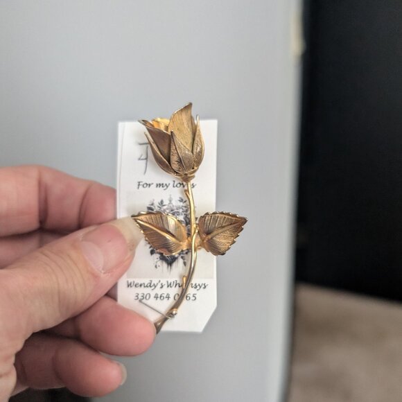 Giovanni Legend of the Christmas Rose broach #4 - Picture 1 of 4